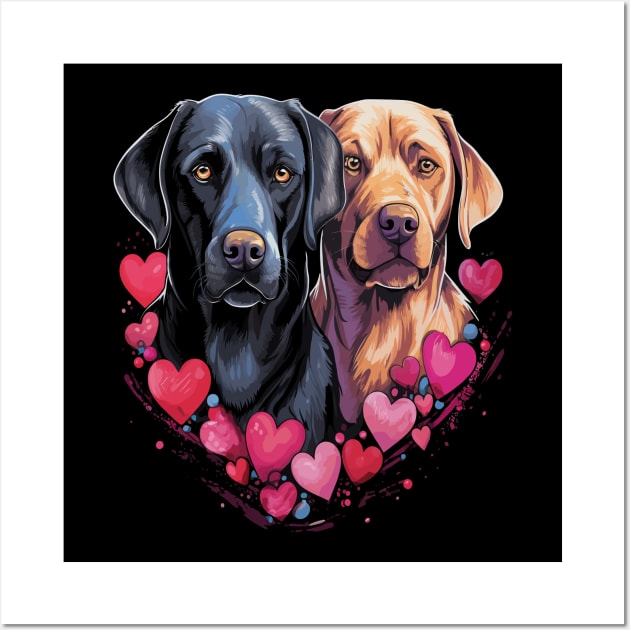 Labrador Retriever Couple Valentine Wall Art by JH Mart